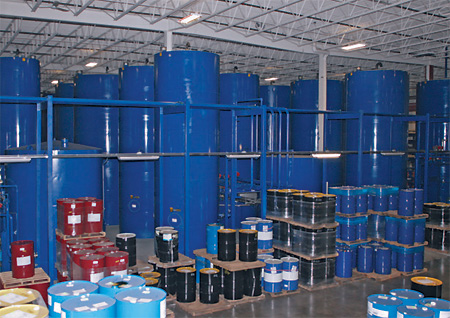 Amsoil's main storage tank area - all under one roof included heated rail yard!