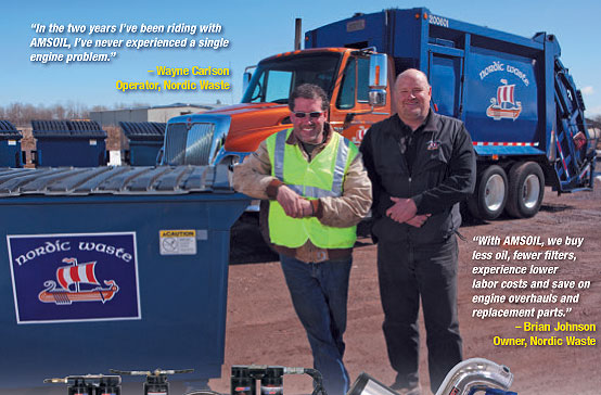 Download this informative garbage truck study. You can easily reduce costs by using Amsoil 15W40 diesel oil.