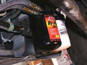 Pickup bypass oil filter kit location