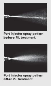 Injector spray pattern after using Performance Improver